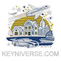 keyverse com logo embroidered t-shirt